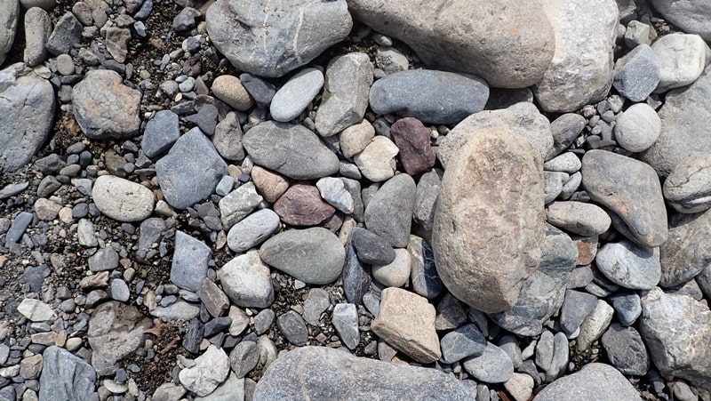 川原で石を見つけるのも楽しい